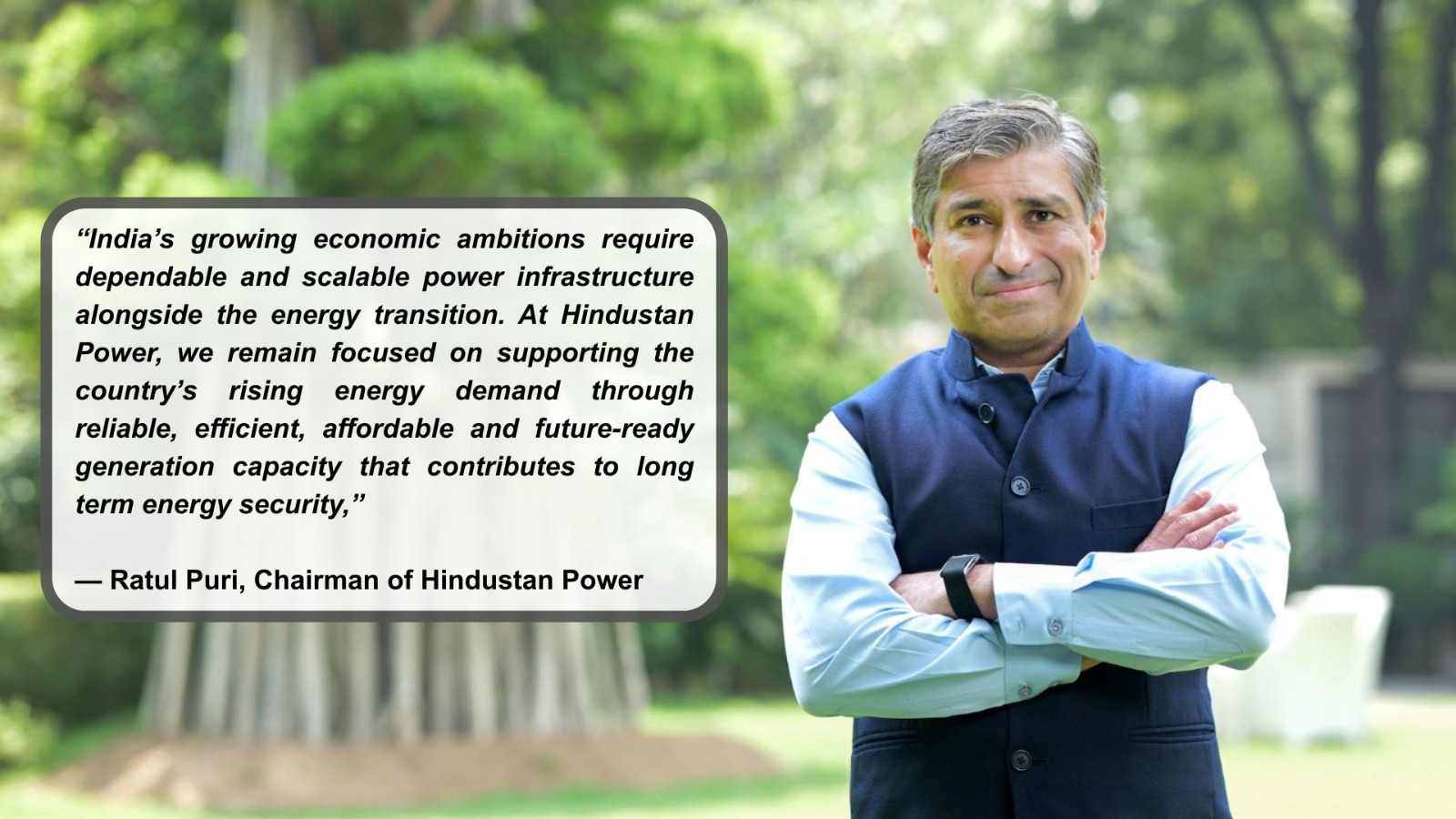 ratul puri, the chairman of hindustan power